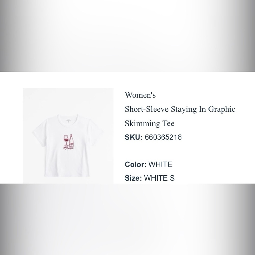 Abercrombie & Fitch White Fitted Short Sleeve Tee